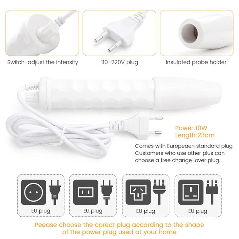 High Frequency Skin Therapy Wand – Portable Facial Device for Skin Tightening & Acne Treatment