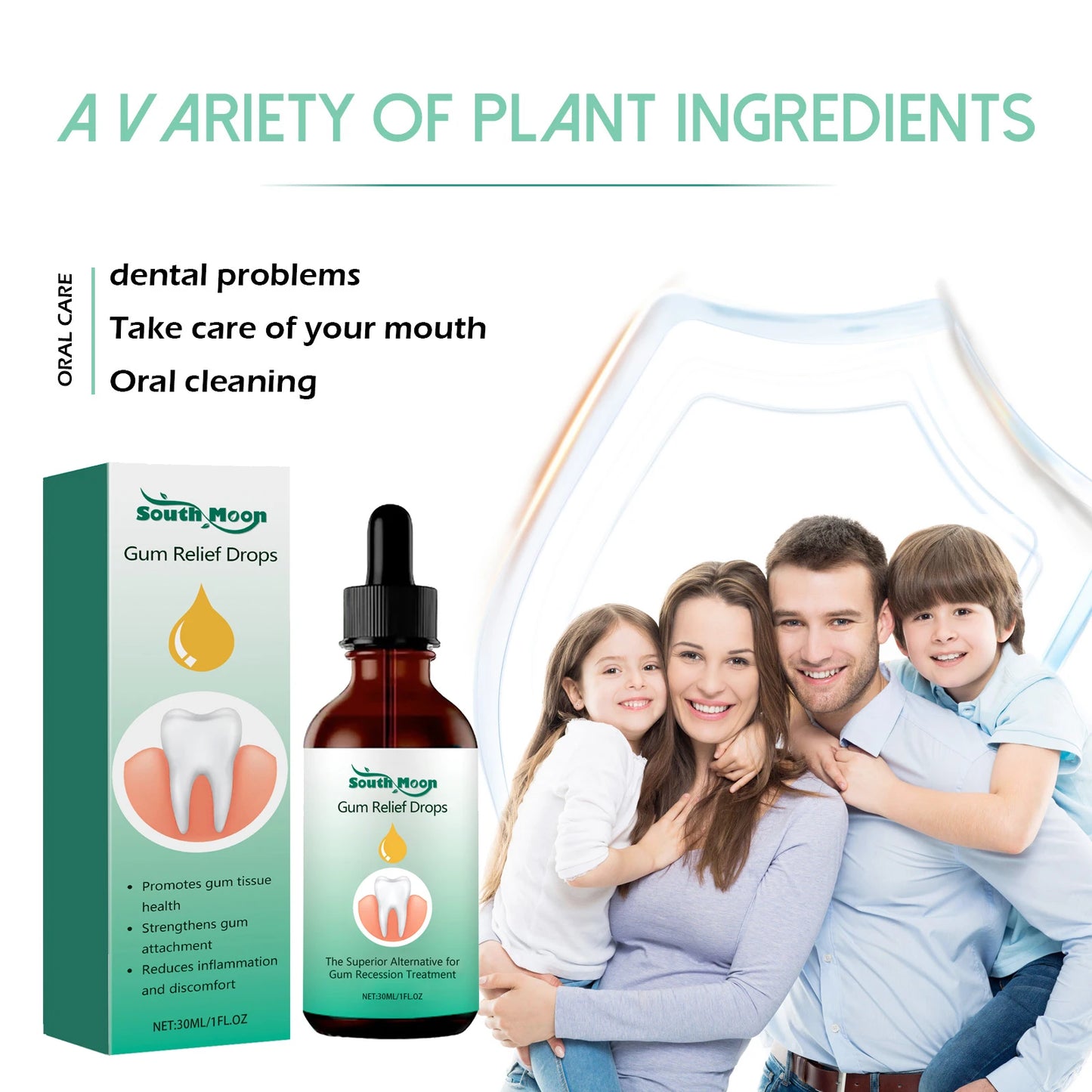 Gum Repair Drops – Receding Gum Care & Swelling Relief, Oral Hygiene & Stain Removal (30ml)
