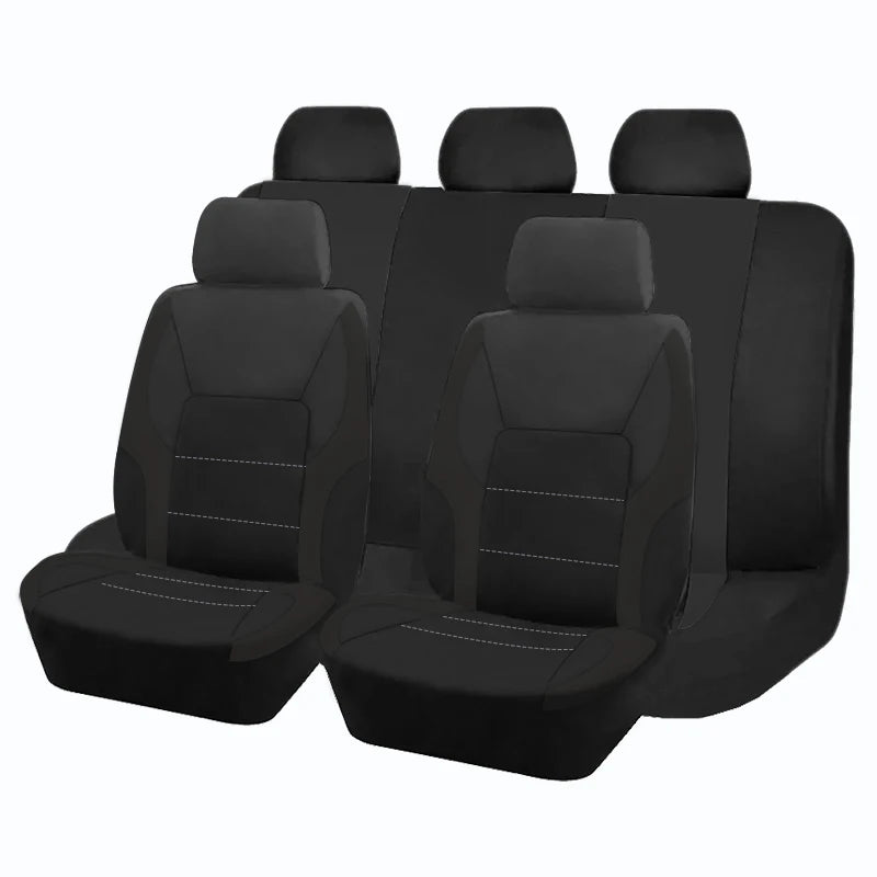 Universal Sporty Car Seat Covers – Breathable Polyester Interior Protection for Cars, SUVs, Trucks & Vans