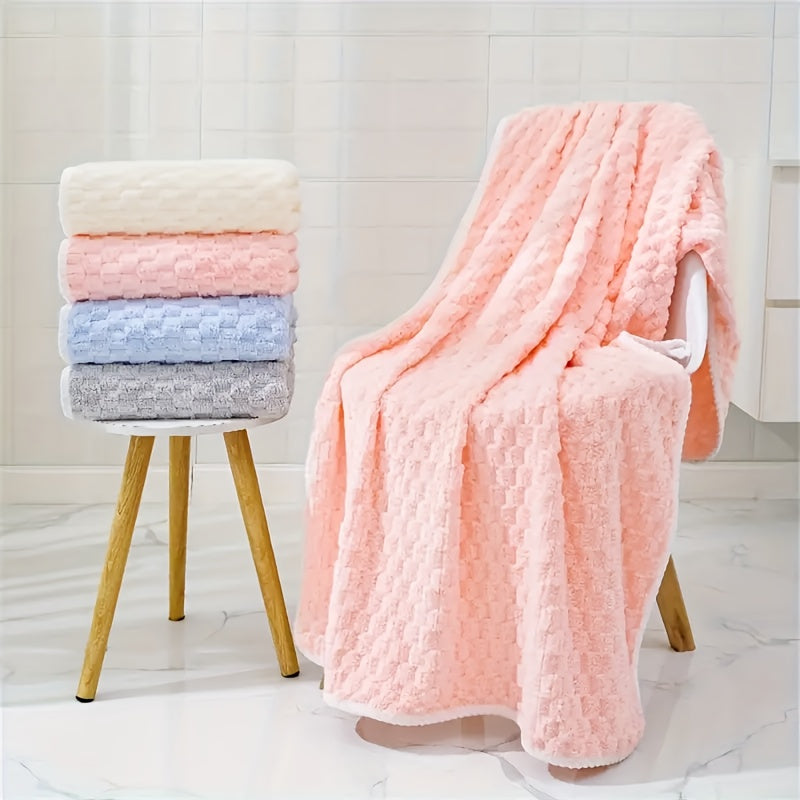 4-Pack Waffle Weave Microfiber Bath Towels – Quick-Dry, Soft & Absorbent Bathroom Towels