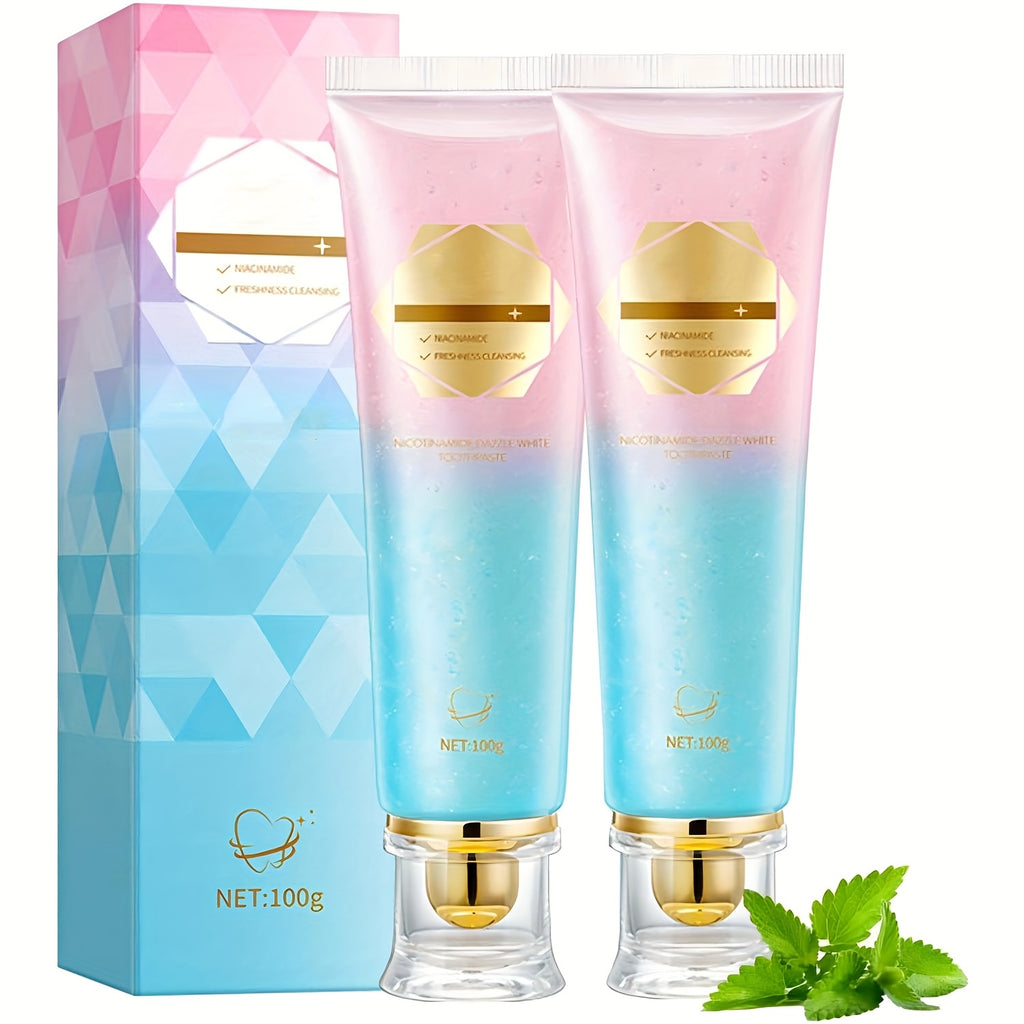 2-Pack Peppermint Toothpaste with Nicotinamide – Refreshing, Soothing Formula for Fresh Breath