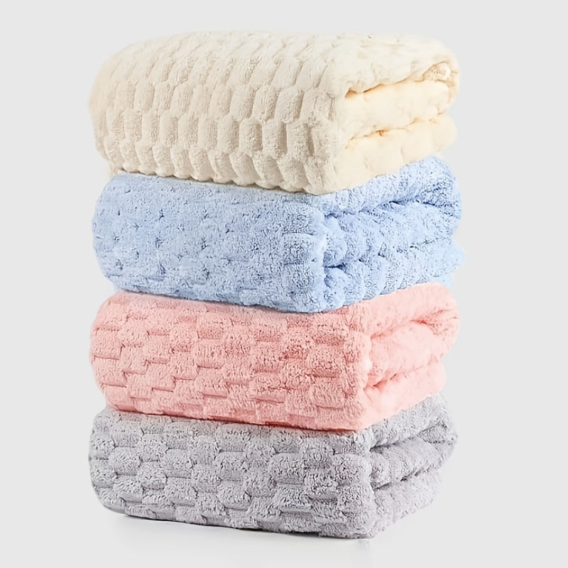 4-Pack Waffle Weave Microfiber Bath Towels – Quick-Dry, Soft & Absorbent Bathroom Towels