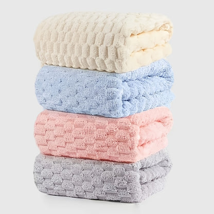 4-Pack Waffle Weave Microfiber Bath Towels – Quick-Dry, Soft & Absorbent Bathroom Towels