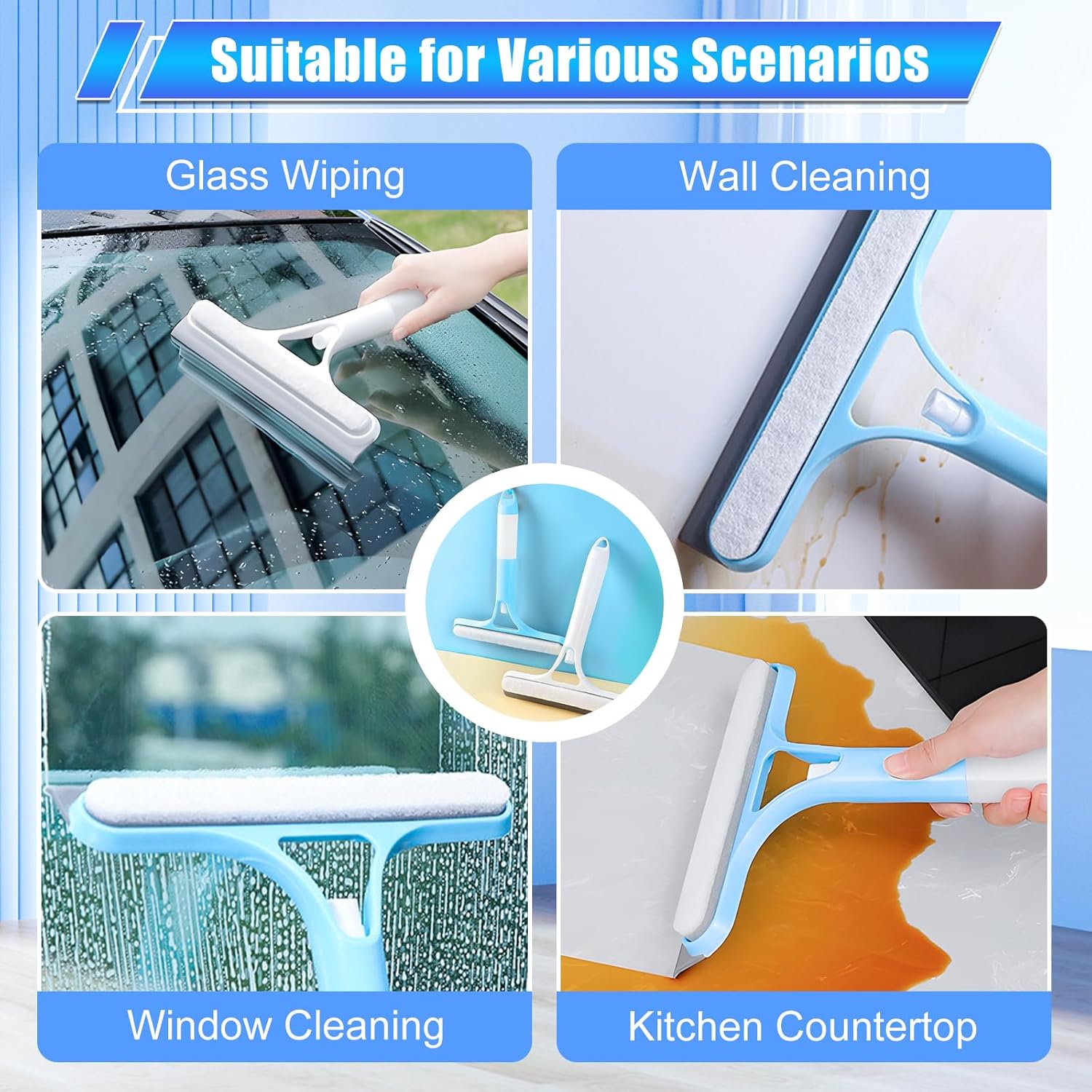 Streak-Free Window Cleaner – Spray, Wipe & Scrape in One