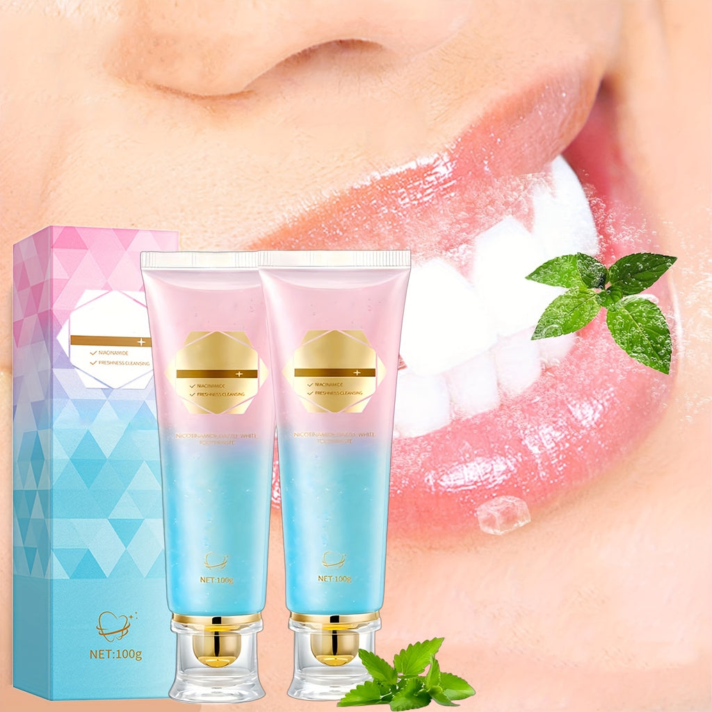 2-Pack Peppermint Toothpaste with Nicotinamide – Refreshing, Soothing Formula for Fresh Breath