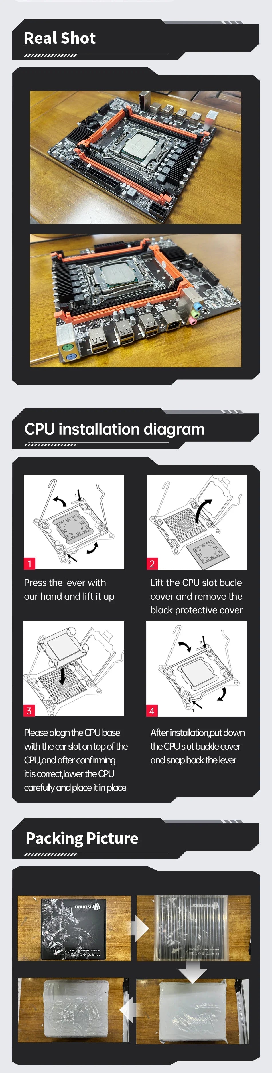 MOUGOL X99 Gaming Motherboard Kit with Intel Xeon E5 2680 V4 & DDR4 8Gx2 2133MHz Dual Channel ECC RAM M.2 NVME for Desktop PC
