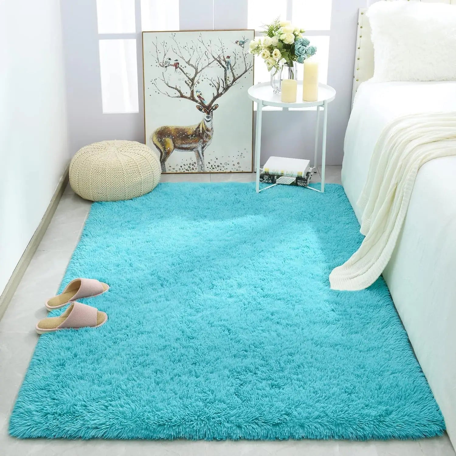 Soft Plush Rug – Fluffy Area Rug for Bedroom, Nursery & Living Room