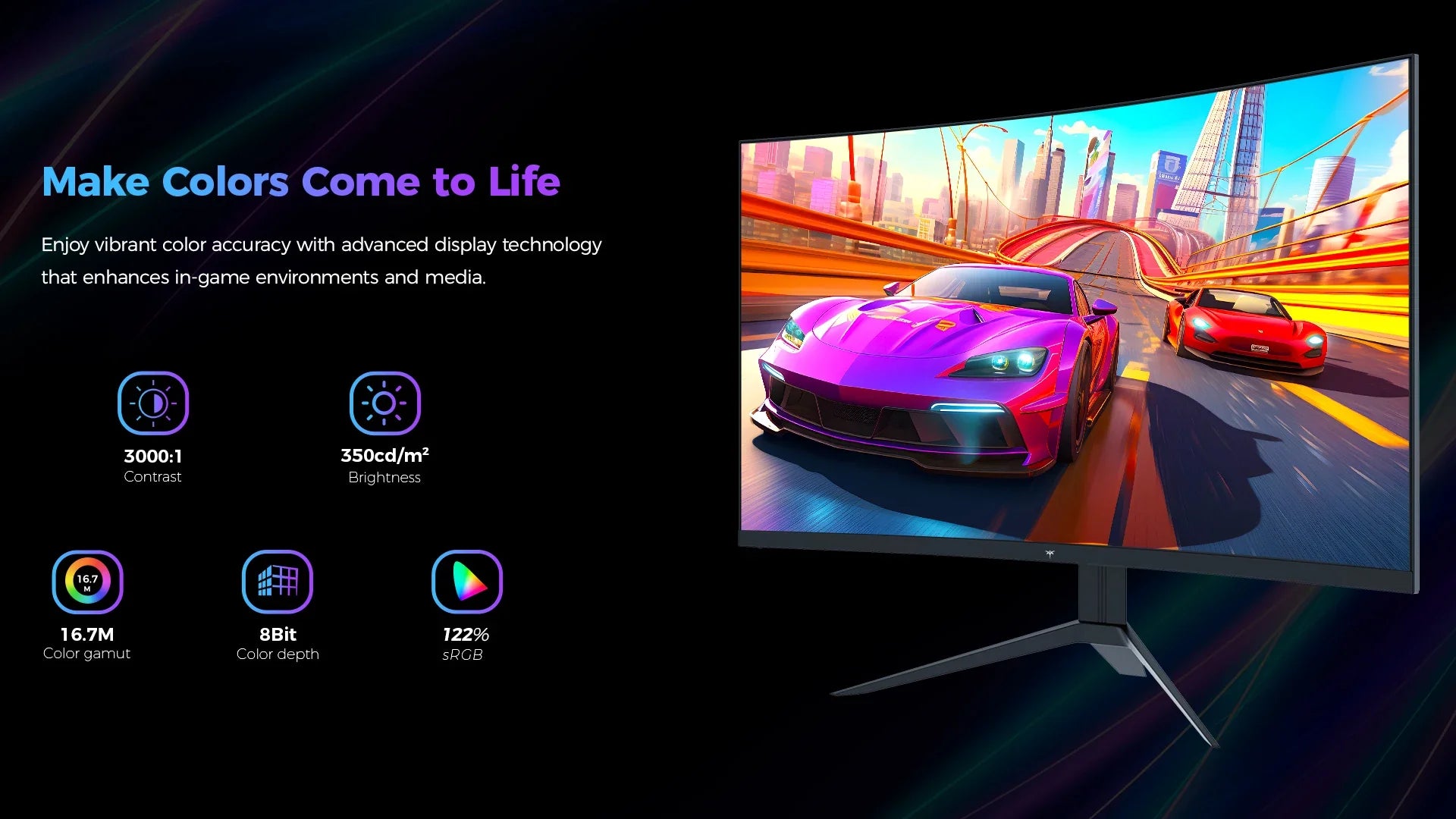 KTC 32inch H32S17C Curved Gaming Monitor,16:9Aspect Ratio,1920x1080@180HzResolution,16.7M 8Bit,32 Inch,180Hz Refresh Rate