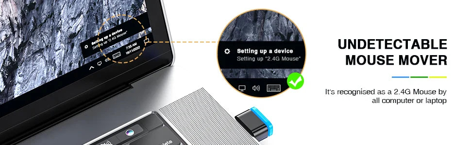 Undetectable Mouse Mover Keeps Computer Awake Simulate Mouse USB Mouse Jiggler Seenda Computer Accessories