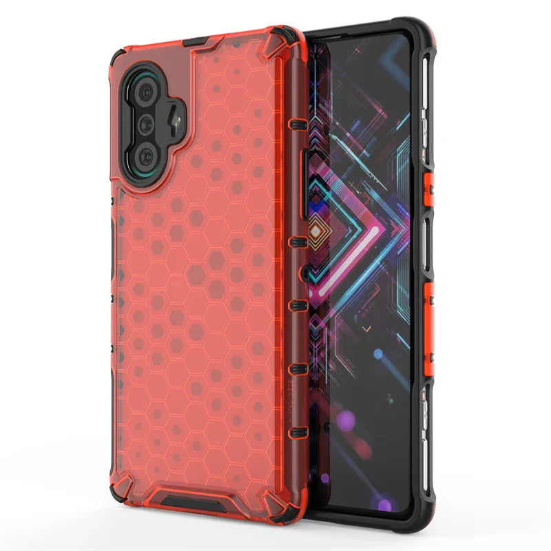Shockproof Case for Redmi K40 Gaming Cover Xiaomi Redmi K40 Gaming New Transparent Honeycomb Clear Cover Redmi K40 Gaming Fundas