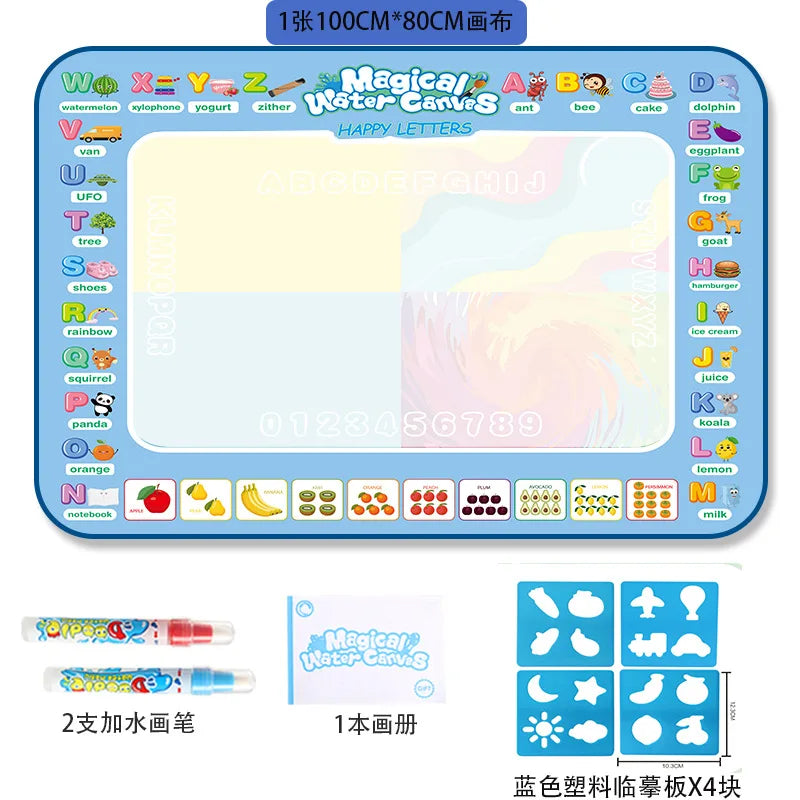 Magical Water Drawing Mat for Kids – Reusable Mess-Free Doodle Board with Water Pen