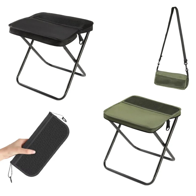 Portable Foldable Backpack Stool – Lightweight Camping Chair for Fishing, Picnic & Travel