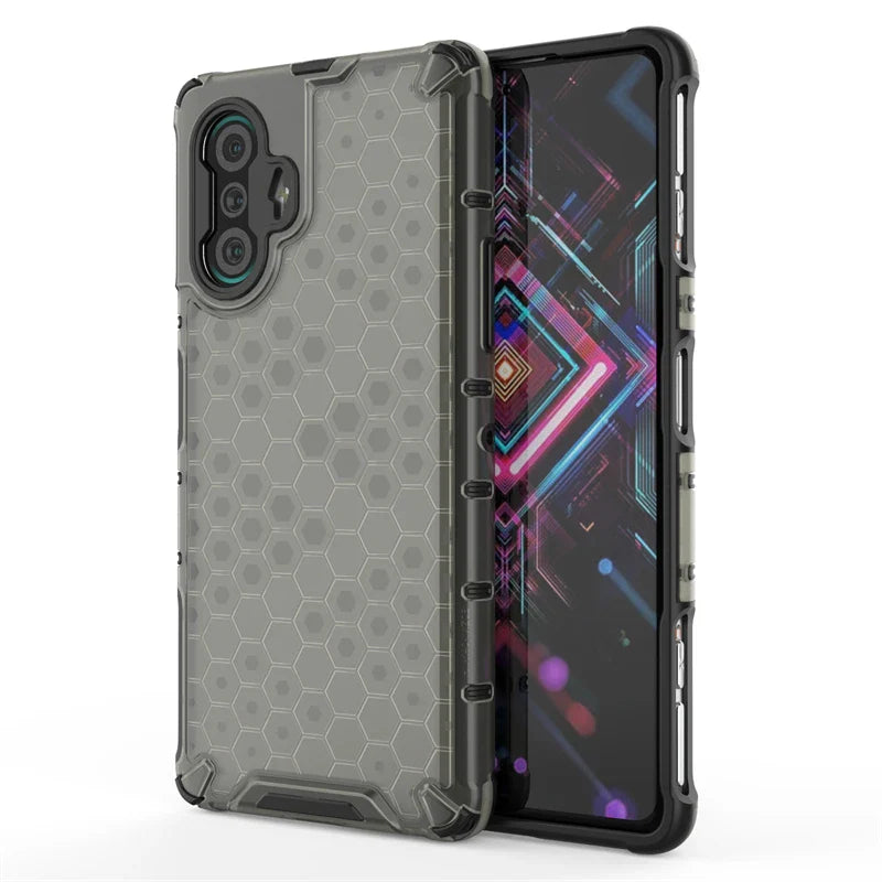 Shockproof Case for Redmi K40 Gaming Cover Xiaomi Redmi K40 Gaming New Transparent Honeycomb Clear Cover Redmi K40 Gaming Fundas