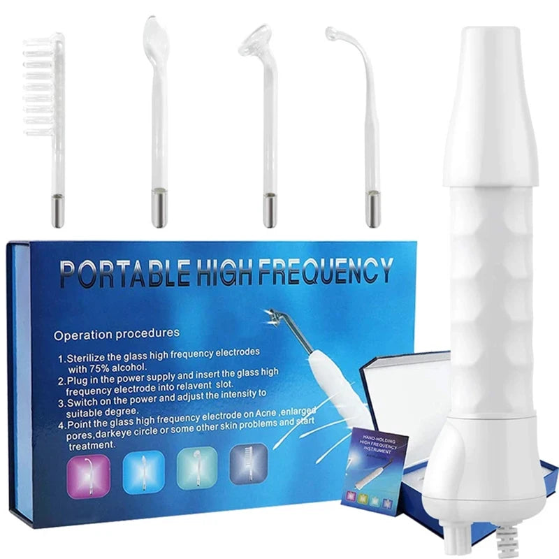 High Frequency Skin Therapy Wand – Portable Facial Device for Skin Tightening & Acne Treatment