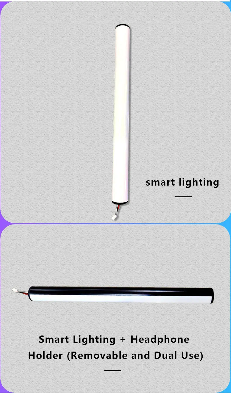 USB LED Lights Gaming Headset Stand RGBIC Lights Gaming Headset Stand Decoration Gaming For Gaming Room Accessories New