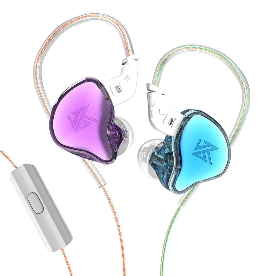 KZ EDC HiFi Earphones with Microphone Noise Cancelling In-ear Wired Headphones Sports Music Gaming Monitor Earbuds Headset