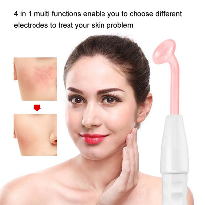 High Frequency Facial Machine – Skin Tightening & Wrinkle Remover with 4 Electrodes