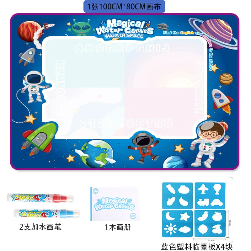Magical Water Drawing Mat for Kids – Reusable Mess-Free Doodle Board with Water Pen