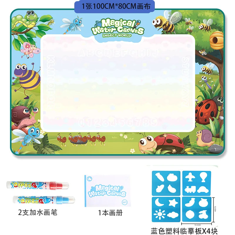 Magical Water Drawing Mat for Kids – Reusable Mess-Free Doodle Board with Water Pen