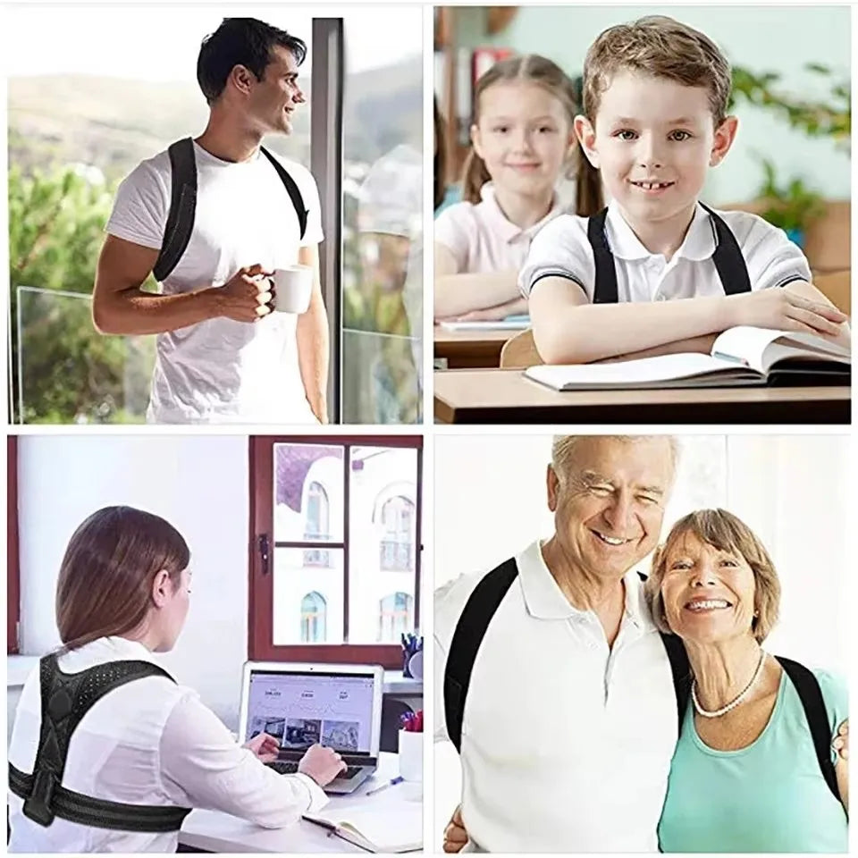 GETINFIT Adjustable Posture Corrector Back Support Lumbar Posture Orthopedic Belts Strap Brace Shoulder Spine Support Men Women