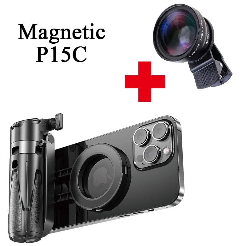 Magnetic Selfie Stick Tripod with Remote for iPhone & Android