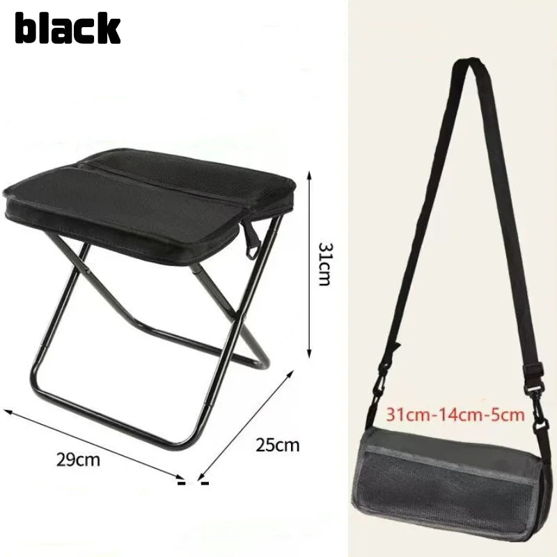 Portable Foldable Backpack Stool – Lightweight Camping Chair for Fishing, Picnic & Travel