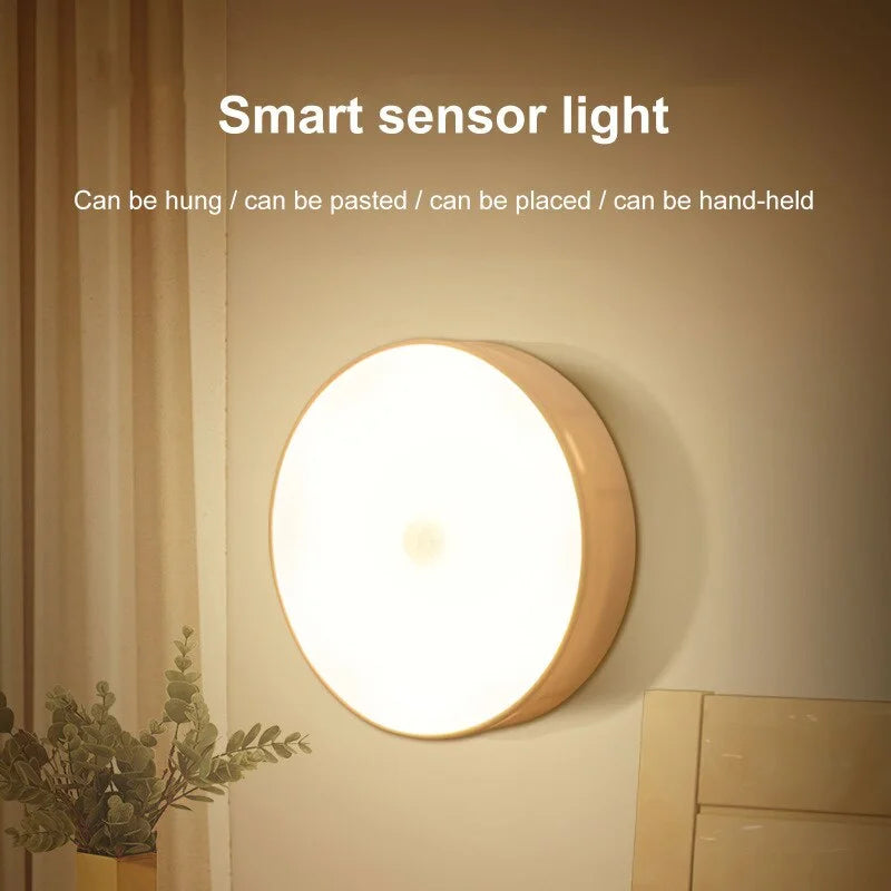 Rechargeable LED Motion Sensor Night Light – USB Wireless Magnetic Lamp with 3 Light Modes