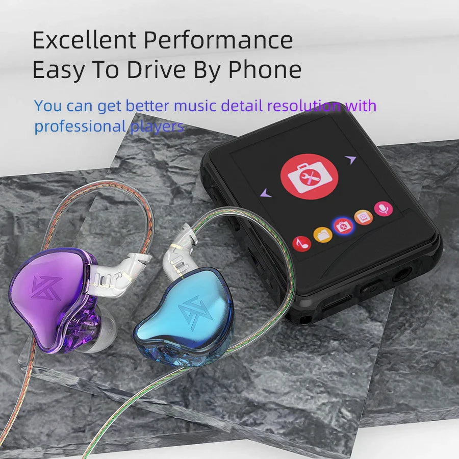 KZ EDC HiFi Earphones with Microphone Noise Cancelling In-ear Wired Headphones Sports Music Gaming Monitor Earbuds Headset
