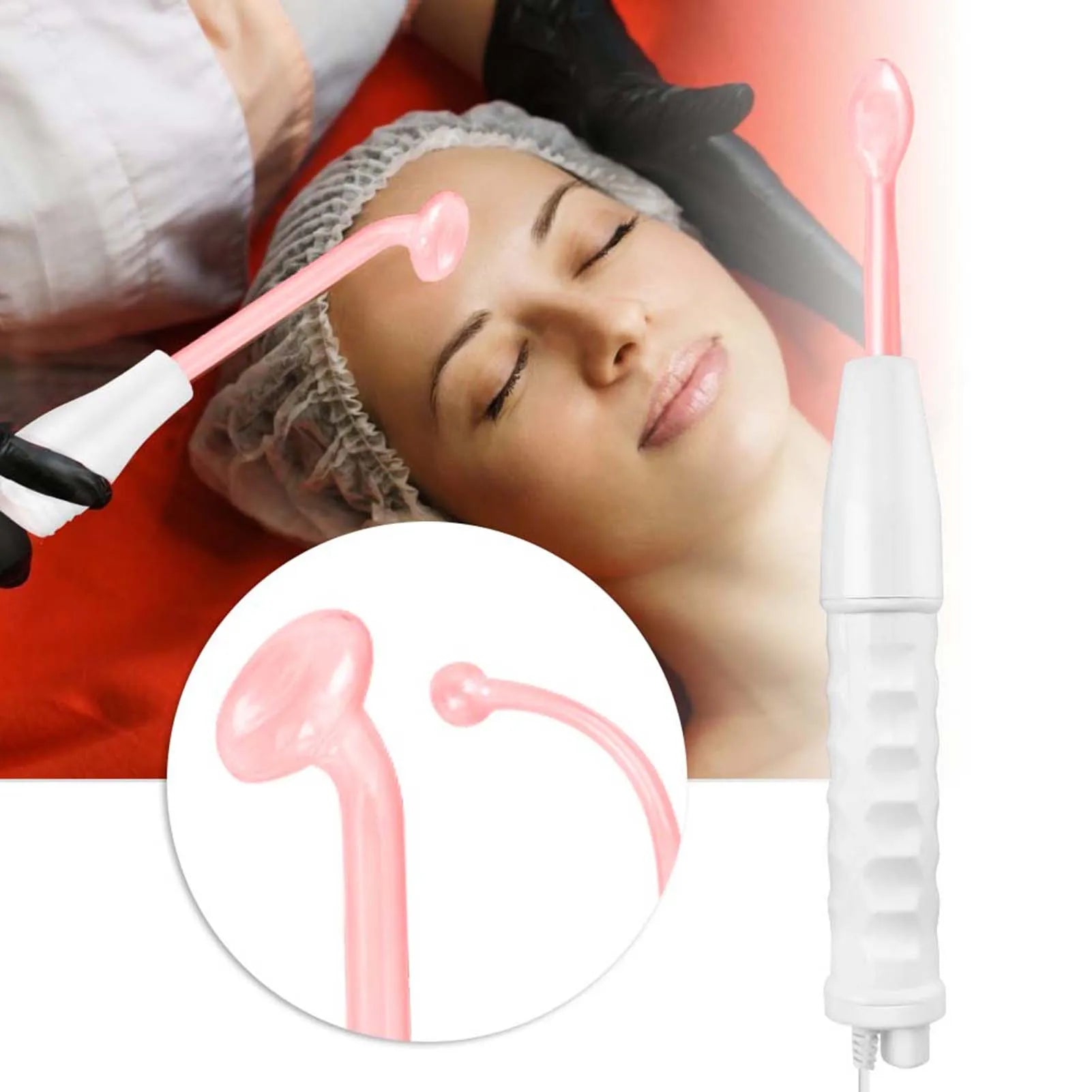 High Frequency Facial Machine – Skin Tightening & Wrinkle Remover with 4 Electrodes