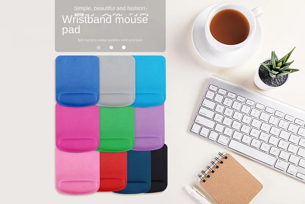 EVA Foam Wrist Mouse Pad Simple Solid Color Comfortable Thick Sponge Mouse Gaming Pc Keyboard Desk Mat 210X230MM