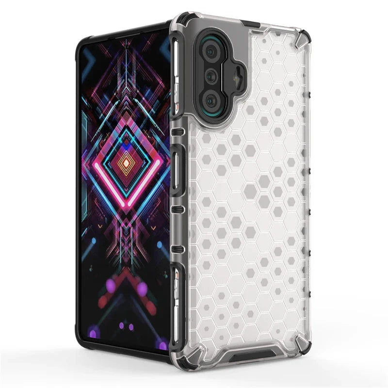 Shockproof Case for Redmi K40 Gaming Cover Xiaomi Redmi K40 Gaming New Transparent Honeycomb Clear Cover Redmi K40 Gaming Fundas