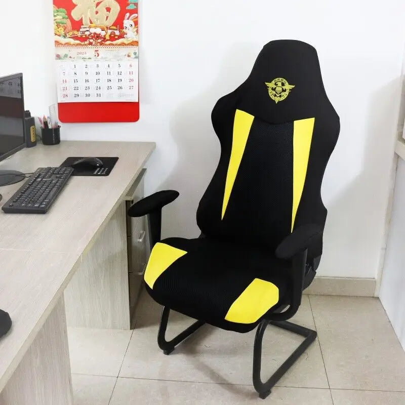Gaming Chair Cover Elastic Breathable Dustproof Chair Protector Universal Soft Elasticity Polar Fleece Armchair Slipcovers