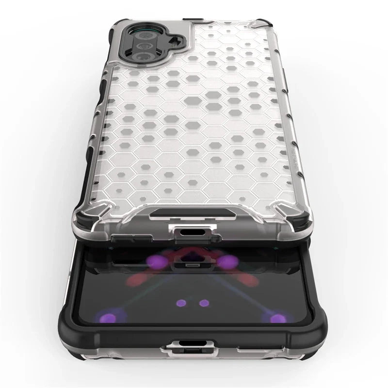 Shockproof Case for Redmi K40 Gaming Cover Xiaomi Redmi K40 Gaming New Transparent Honeycomb Clear Cover Redmi K40 Gaming Fundas