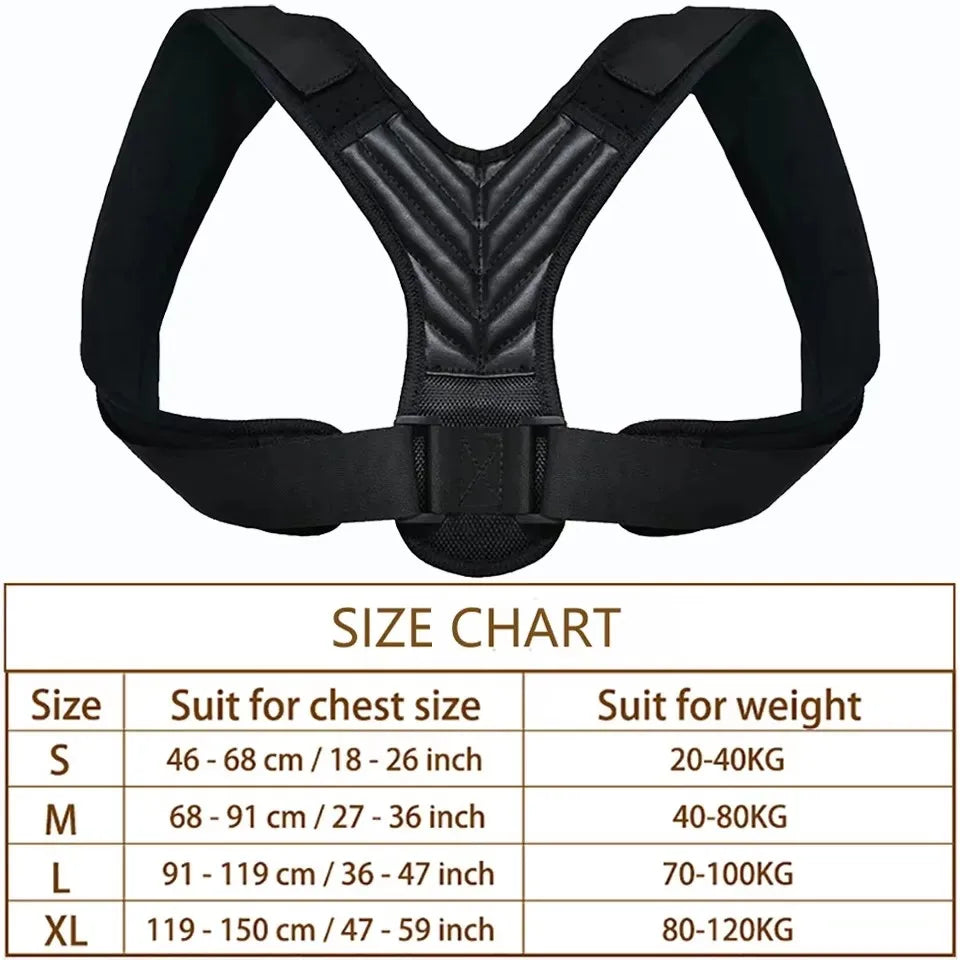 GETINFIT Adjustable Posture Corrector Back Support Lumbar Posture Orthopedic Belts Strap Brace Shoulder Spine Support Men Women