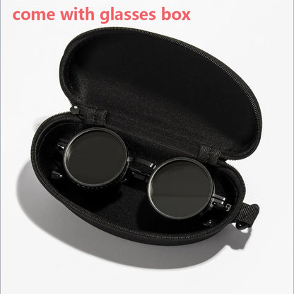 Polarized Round Sunglasses – Adjustable Retro Punk UV400 Shades