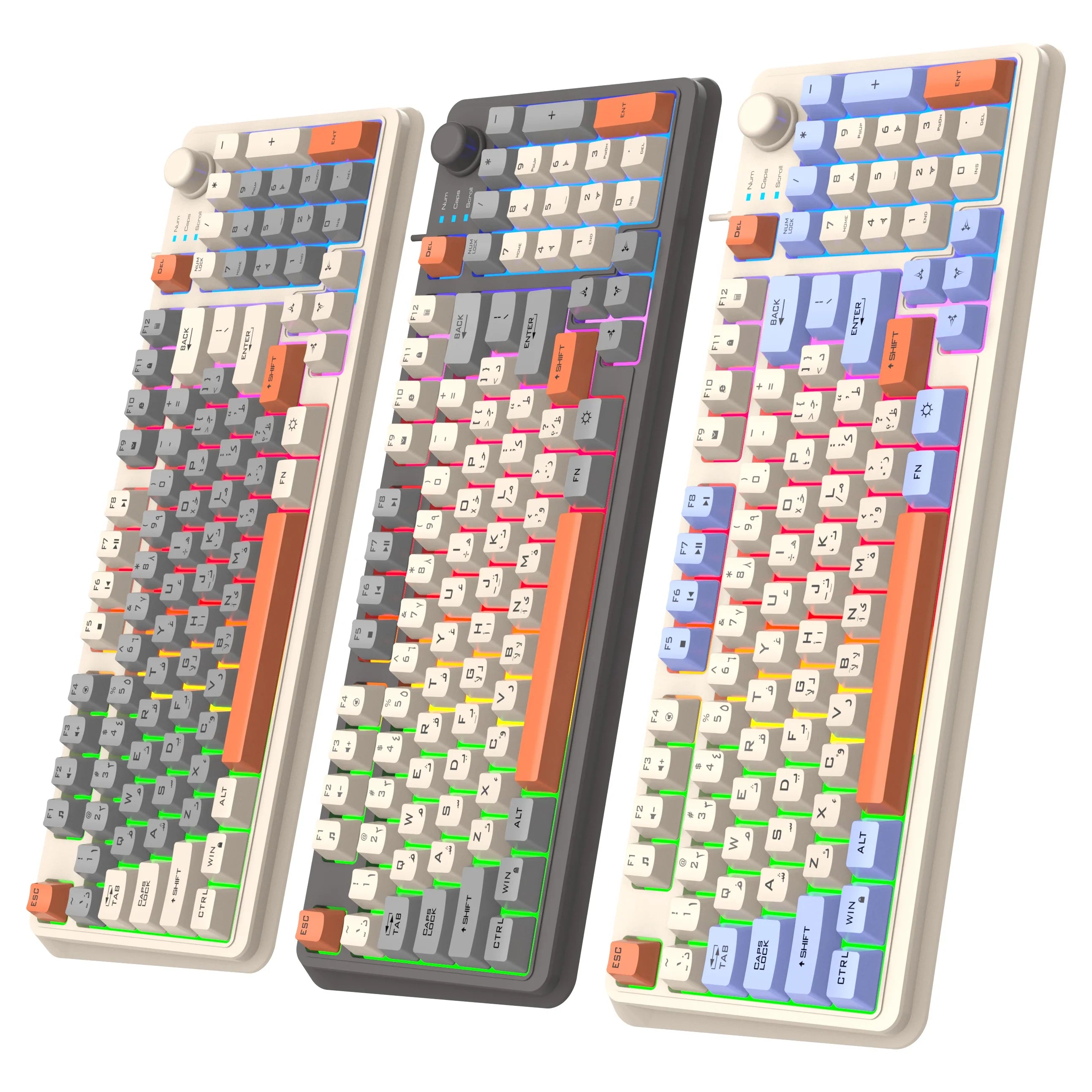 K82 Gaming Gaming Keyboard Glows Wired USB Desktop PC/Notebook Available 19-key punchless knob to adjust volumeK82 Gaming Gaming