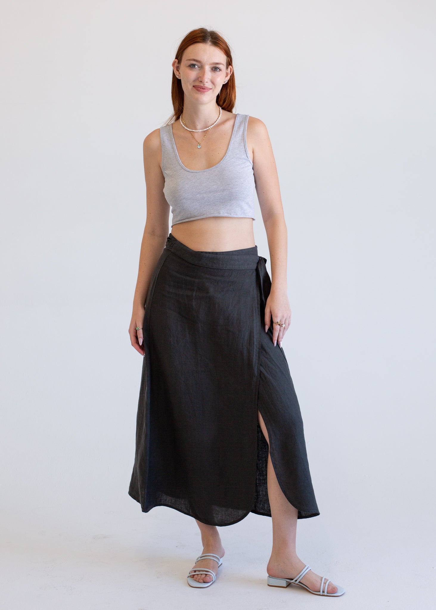 Linen Wrap Skirt