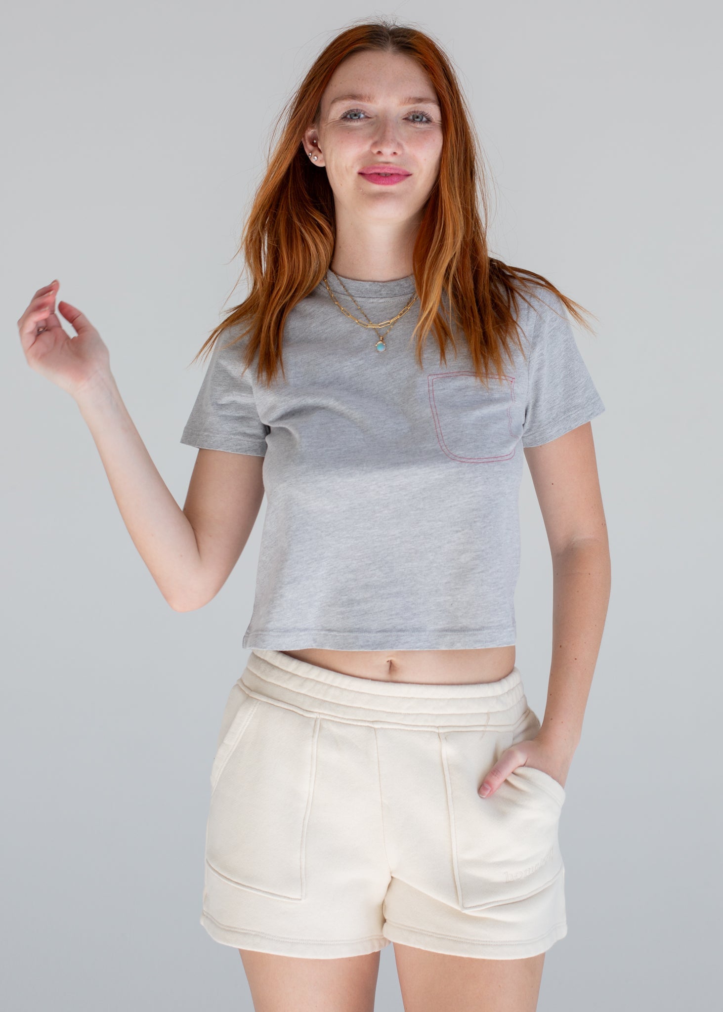 Embroidered Deadstock Crop Tee