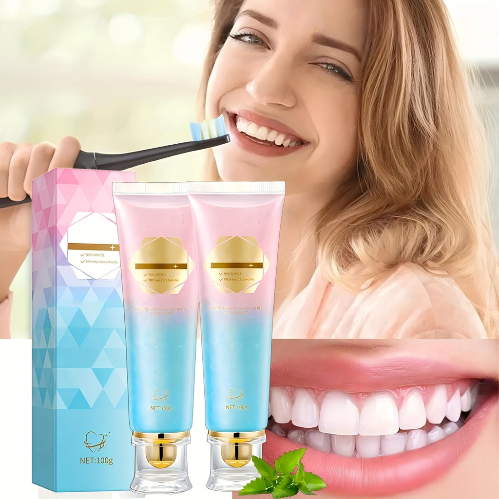 2-Pack Peppermint Toothpaste with Nicotinamide – Refreshing, Soothing Formula for Fresh Breath