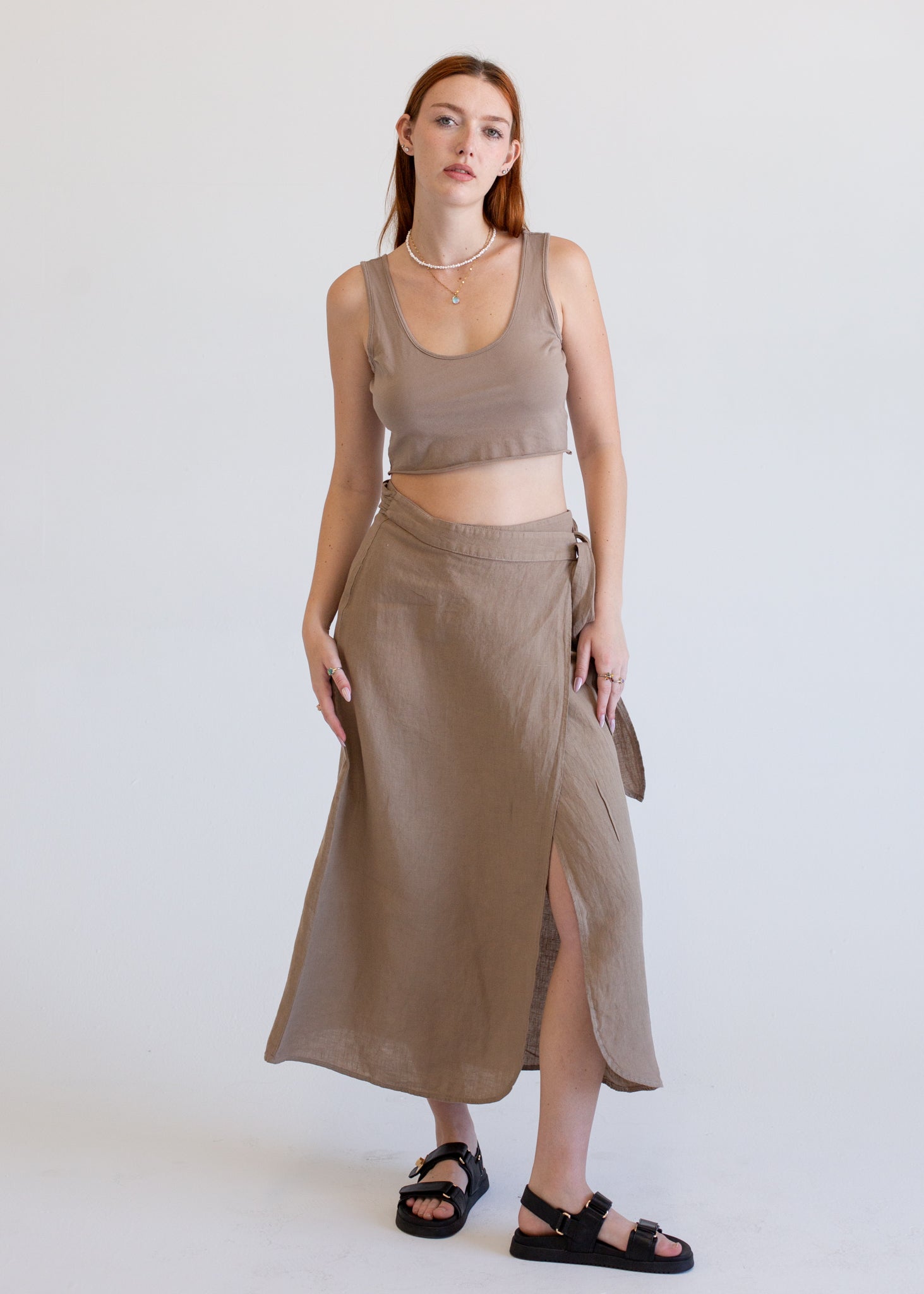 Linen Wrap Skirt