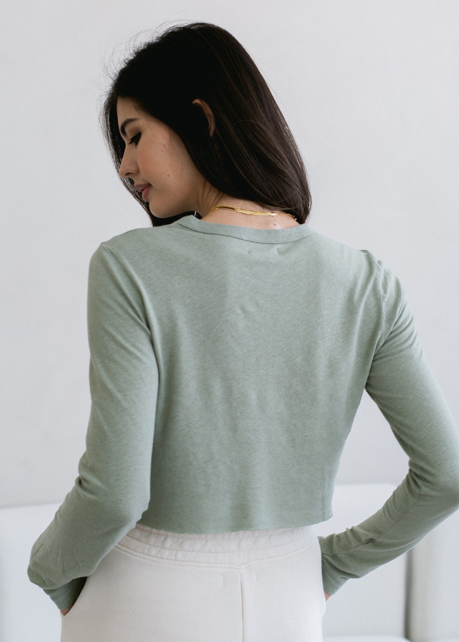 Long Sleeve Baby Crop Tee