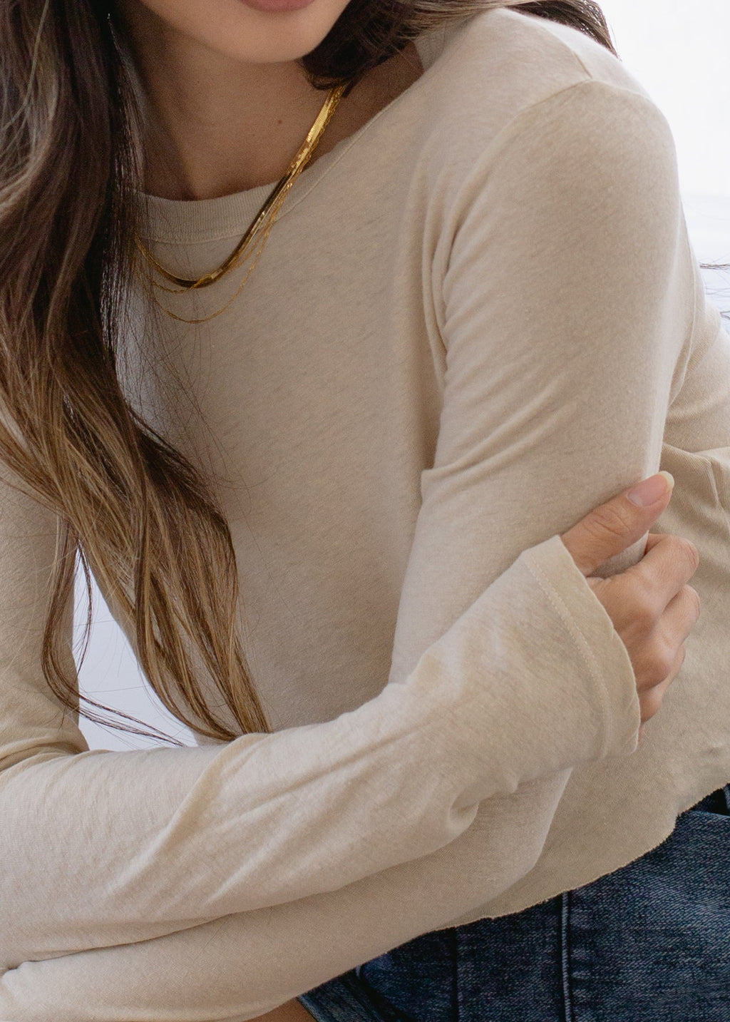 Long Sleeve Baby Crop Tee