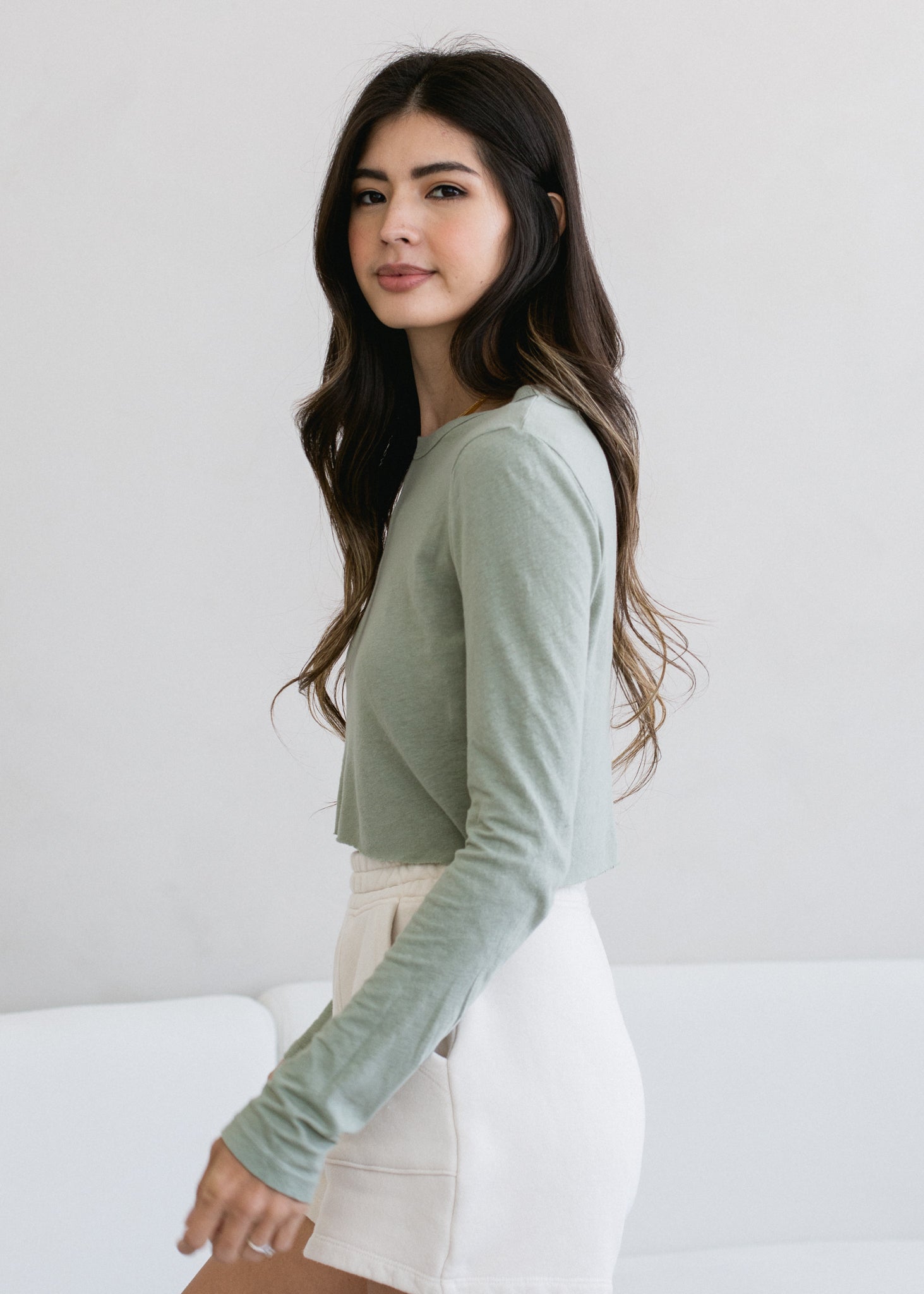 Long Sleeve Baby Crop Tee