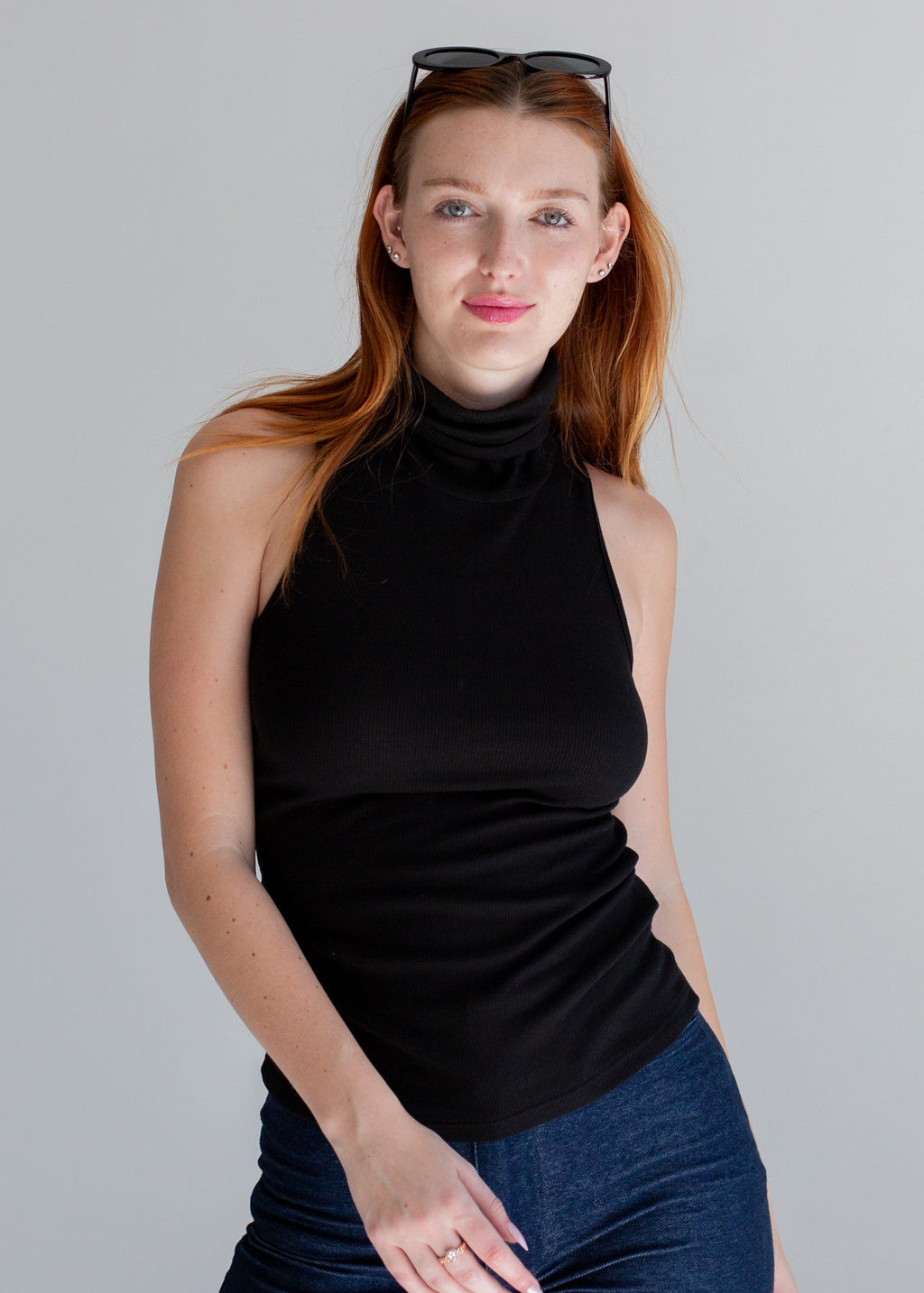 Racerback Mock Neck Tank