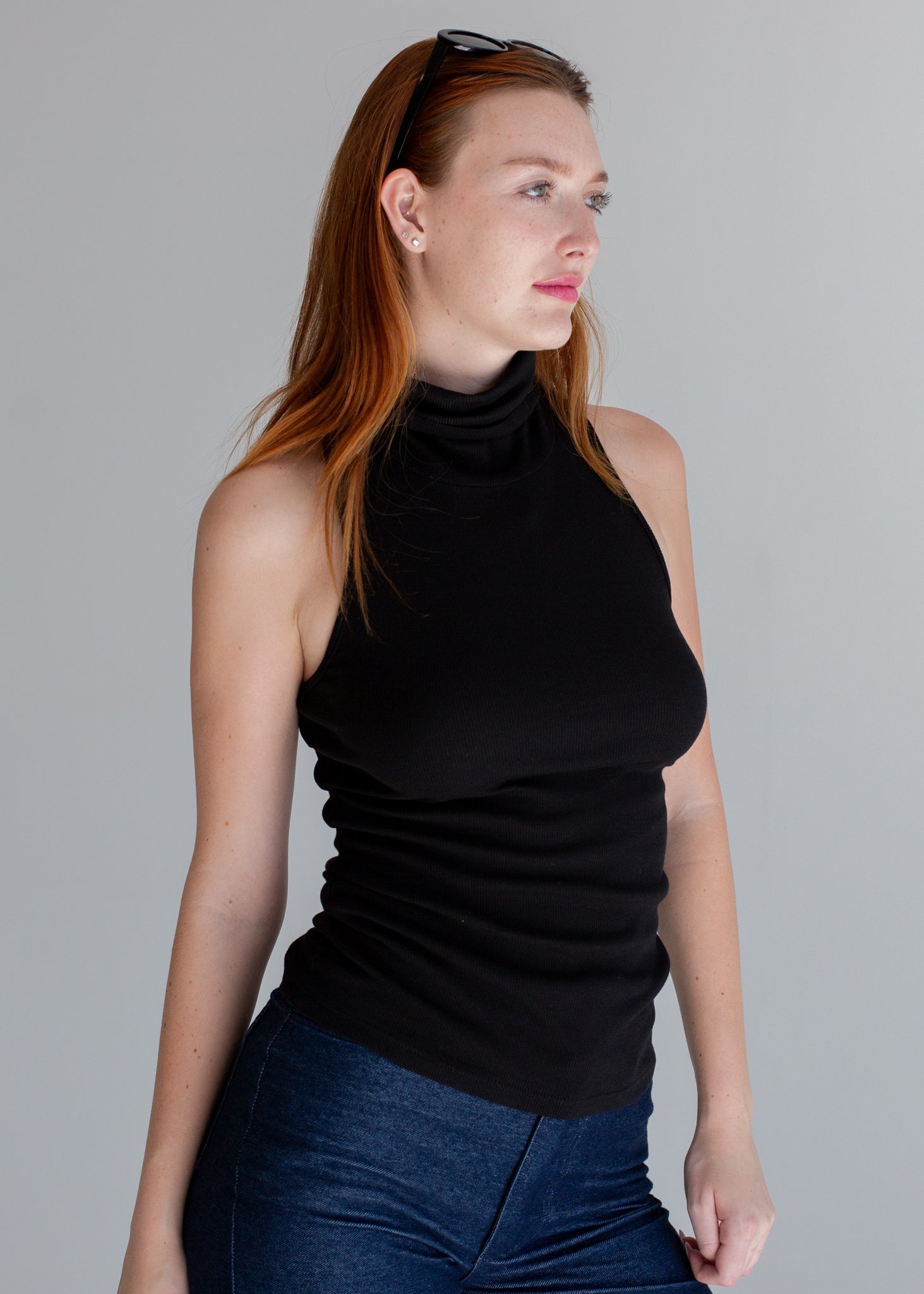 Racerback Mock Neck Tank