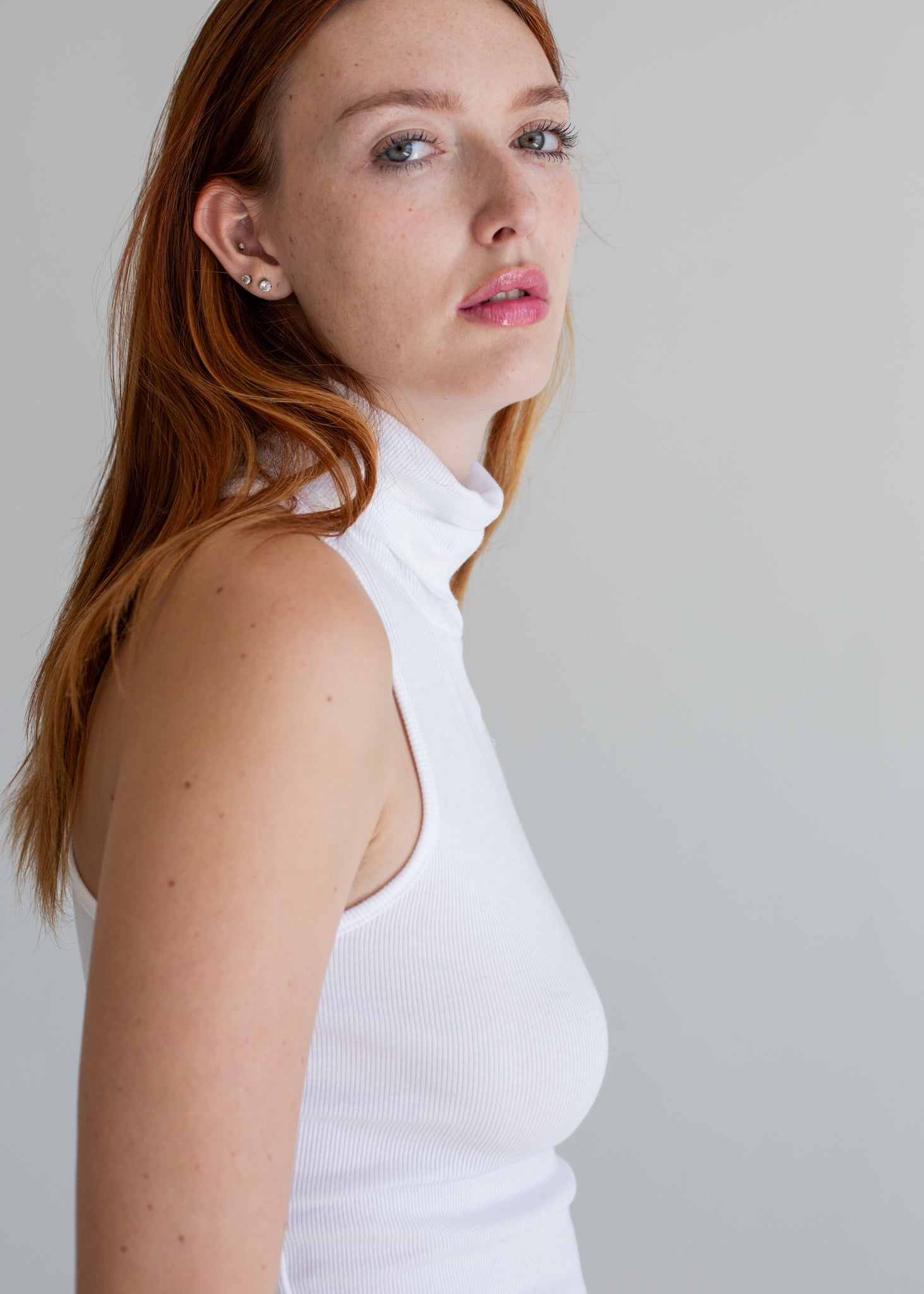 Racerback Mock Neck Tank