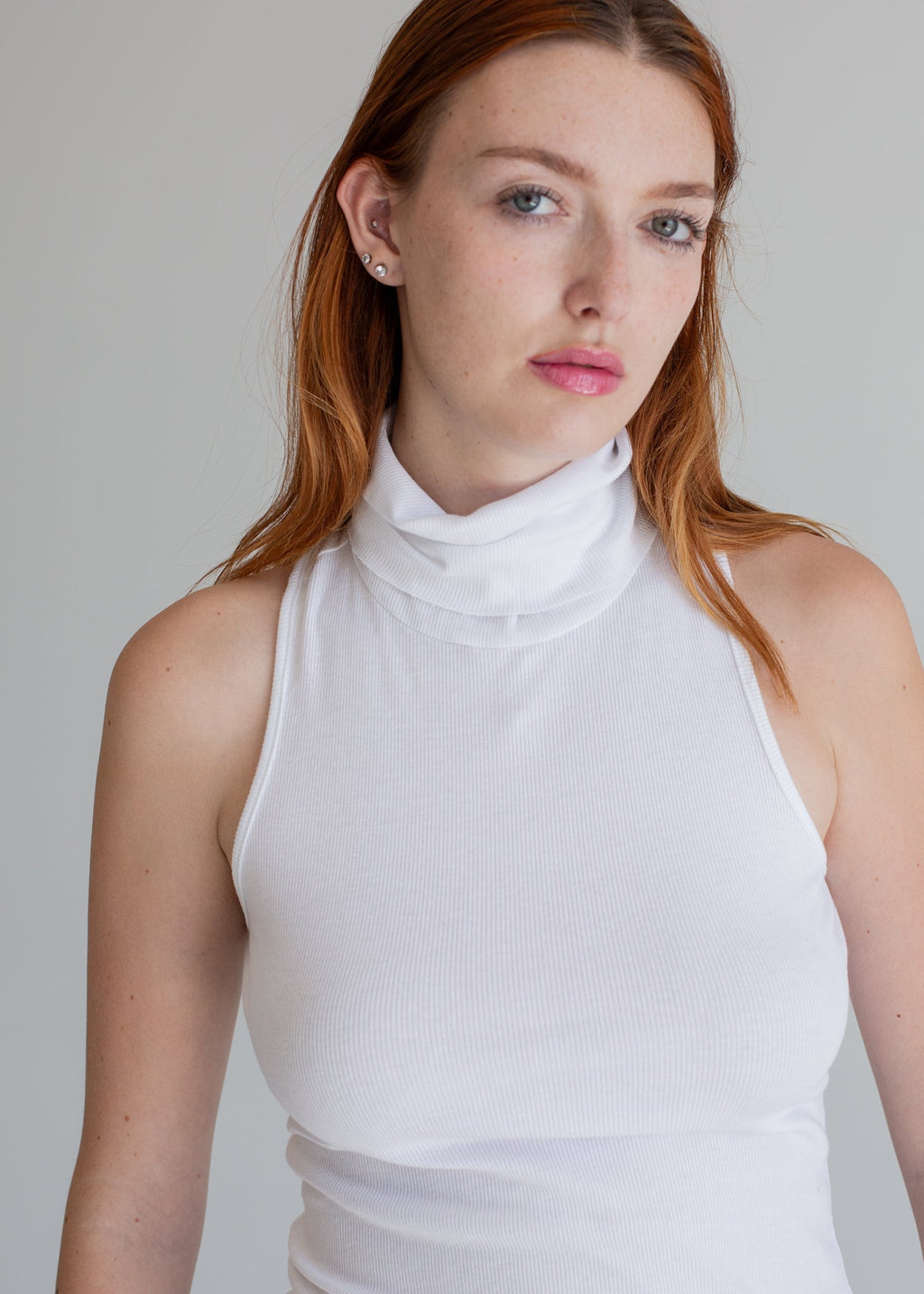 Racerback Mock Neck Tank