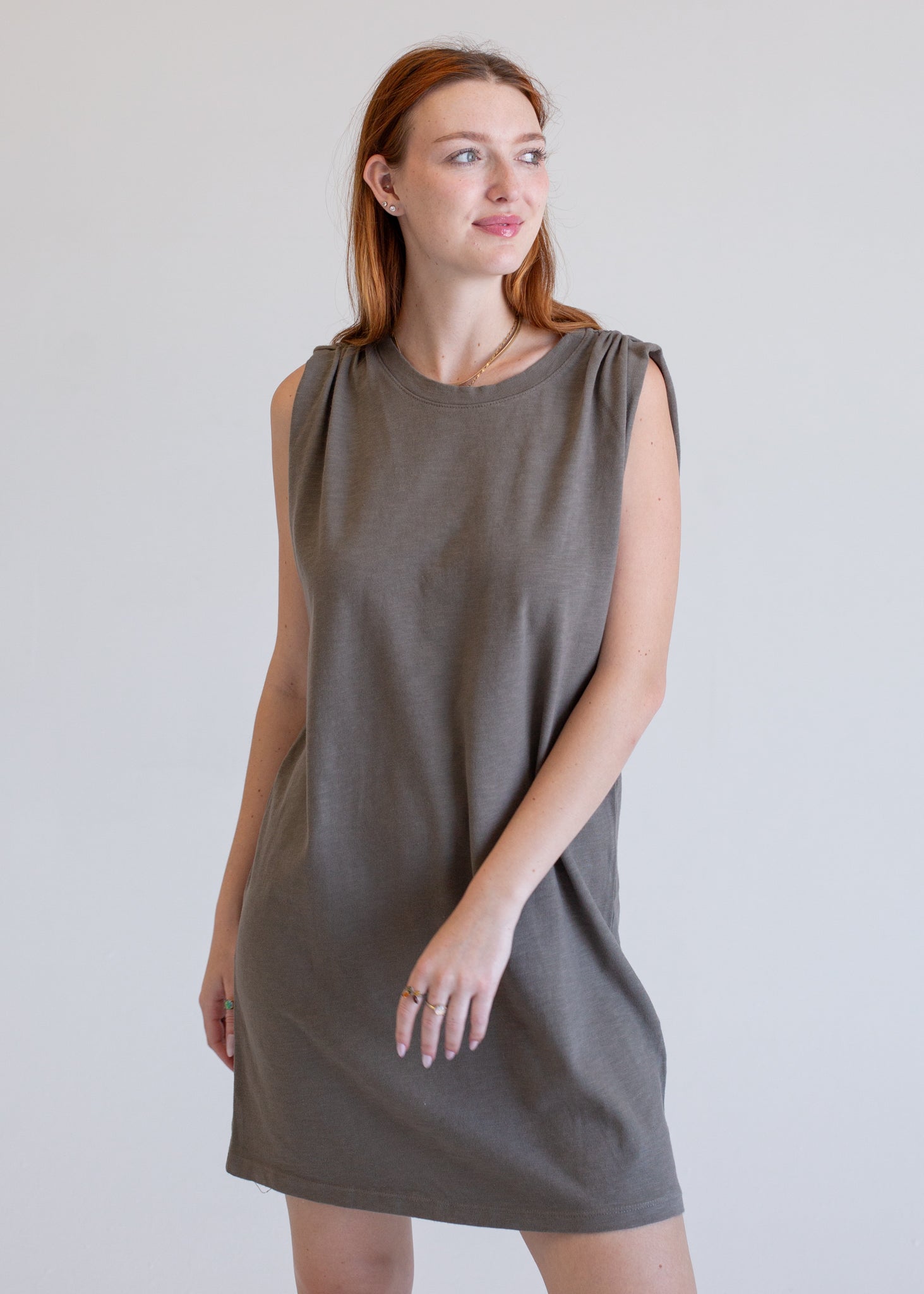 Ruched Boxy Dress
