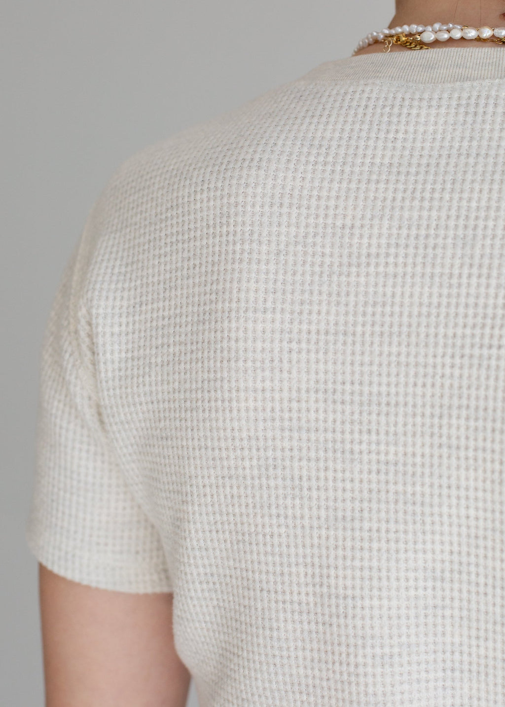 Waffle Henley Baby Tee