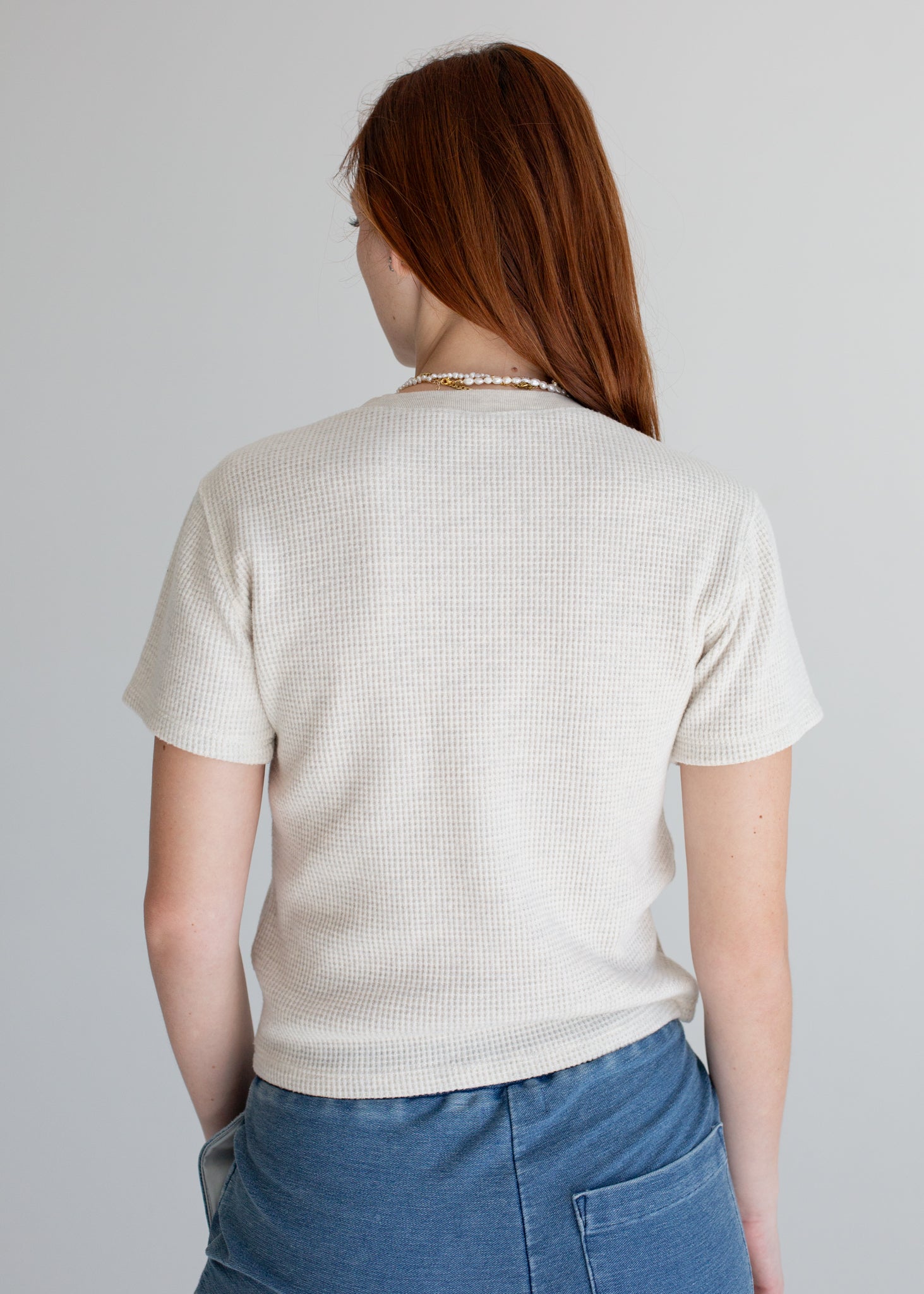 Waffle Henley Baby Tee